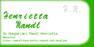 henrietta mandl business card